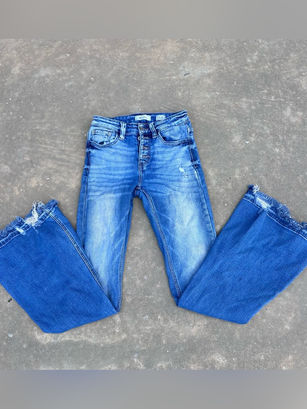 Kancan Mid Rise Super Flare Jeans Size 25